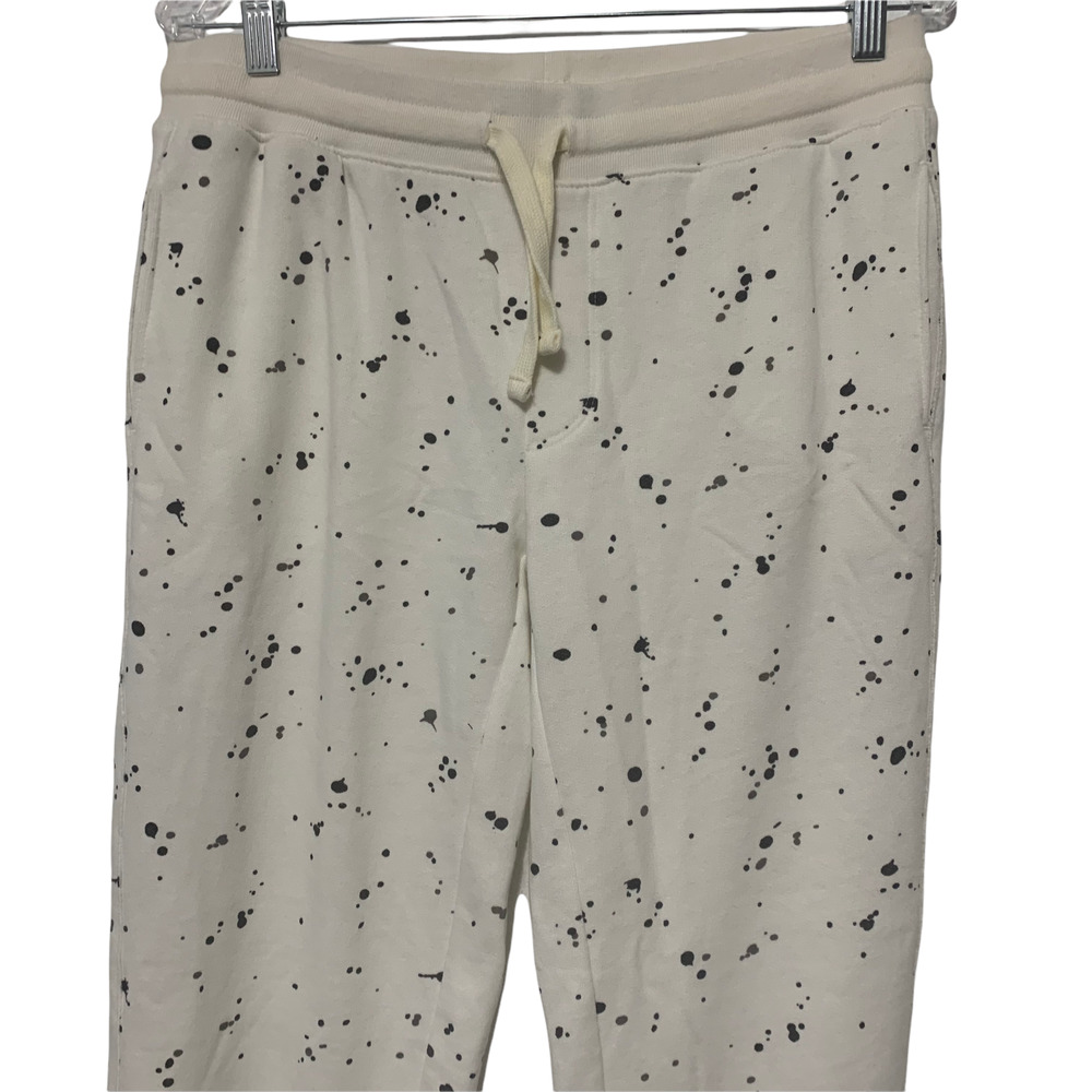 Alternative Apparel 80s White Black Paint Splatter High Rise Joggers‎ Medium New - Picture 2 of 8